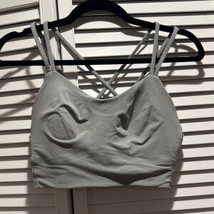 lululemon athletica - light gray - like a cloud longline bra - size 10